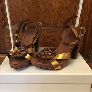 BCBG Suede Platform Cuban Heels